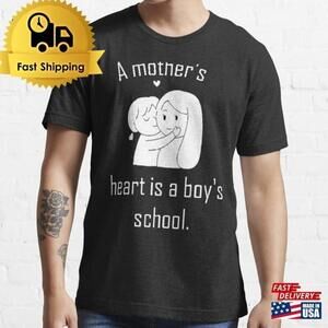 Mothers Heart Family Boys School Gift Graphic Unisex T-Shirt